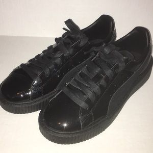 Puma X Rihanna Fenty Black Patent Creepers, US 7.5